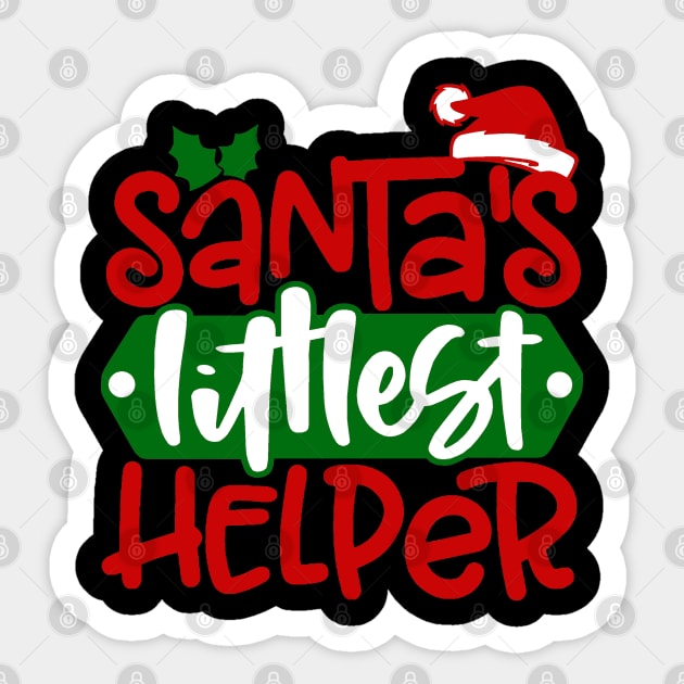 Santa's Littlest Helper Sticker by FanSwagUnltd